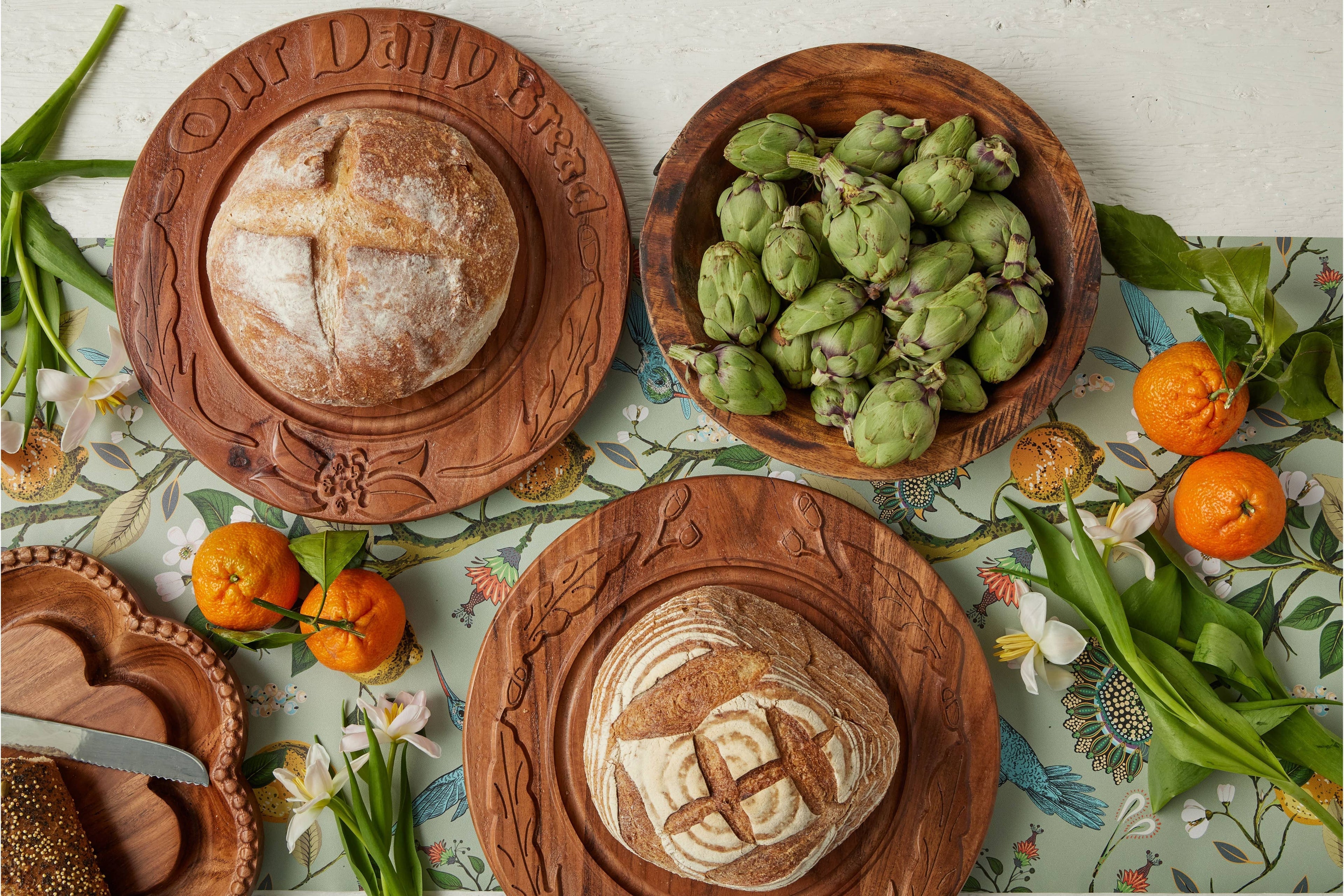 Vintage English Bread Board: Our Daily Bread, Medium, Natural