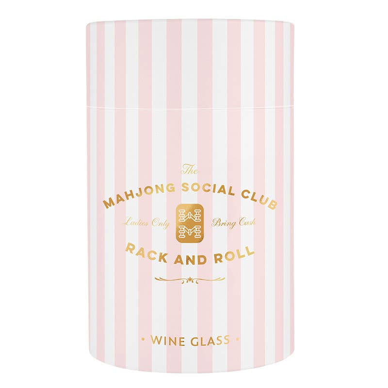 Gold Foil Stemless Wine Glass - Mahjong Social Club