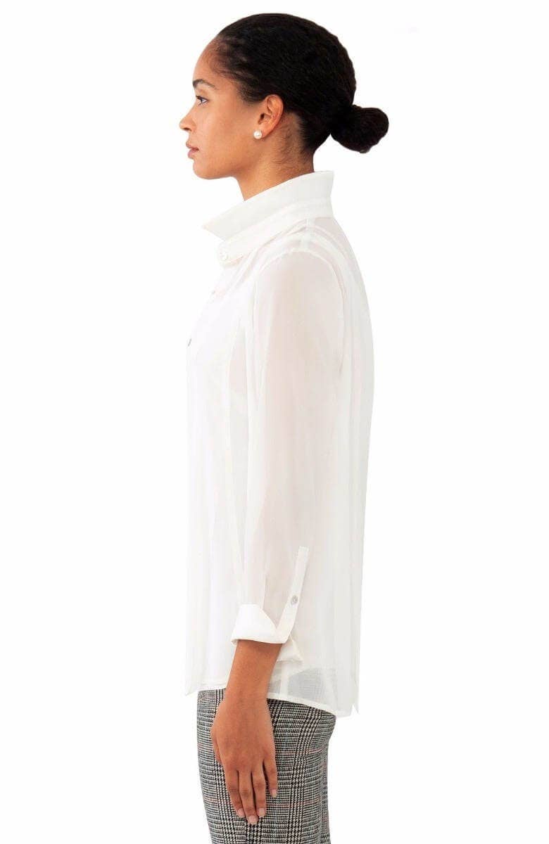 Chiffon Seamed Top