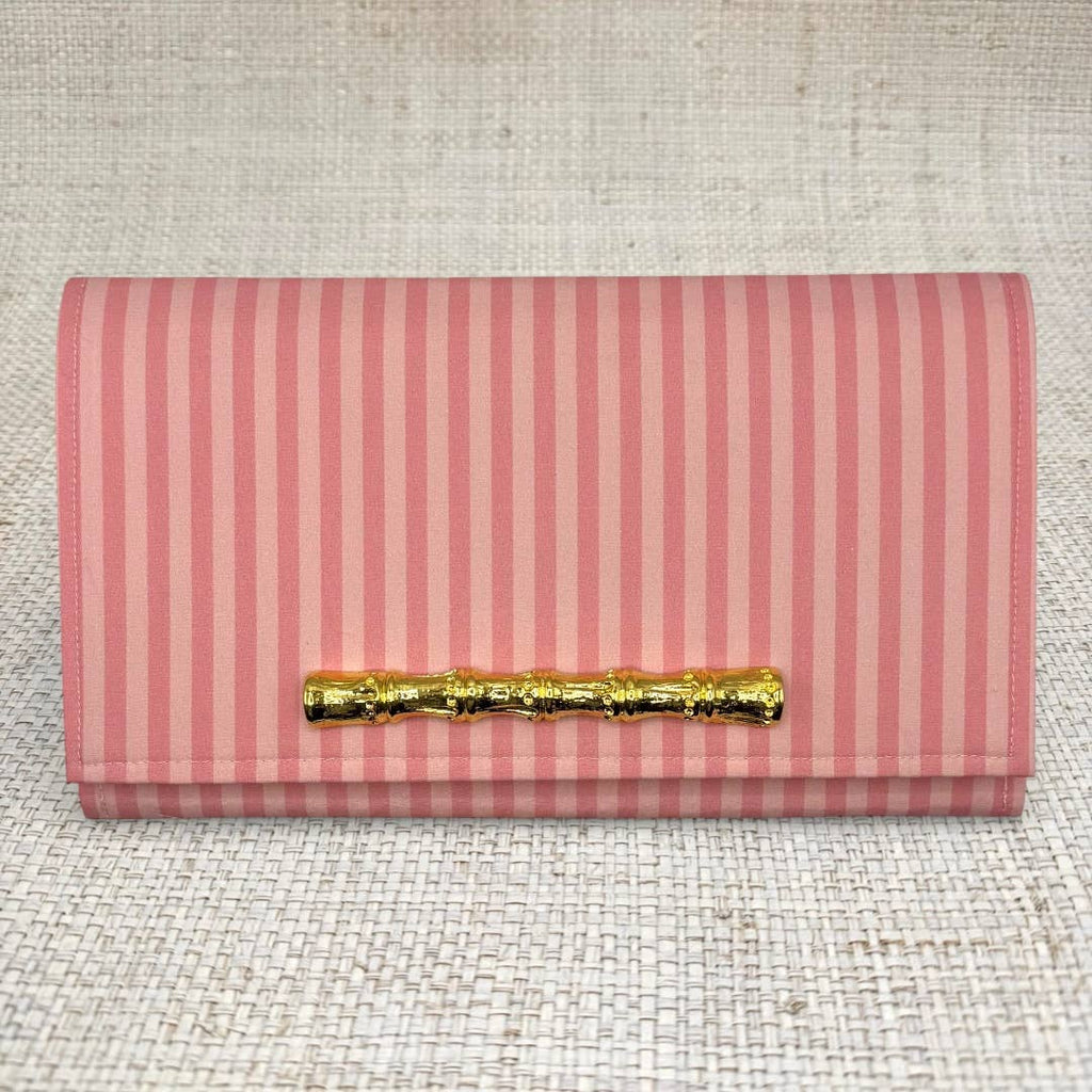 Pink on Pink Stripe Clutch