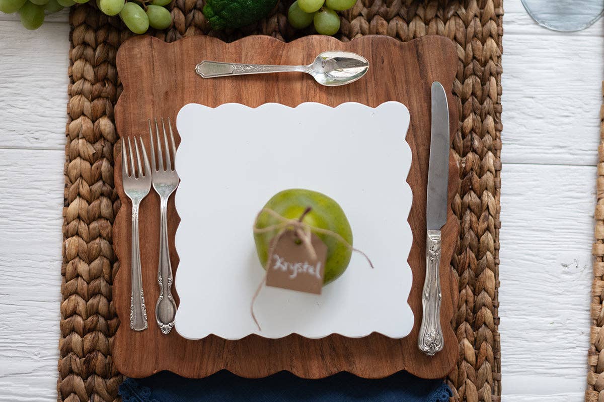 Scalloped Appetizer Cheese Board, Set of 2