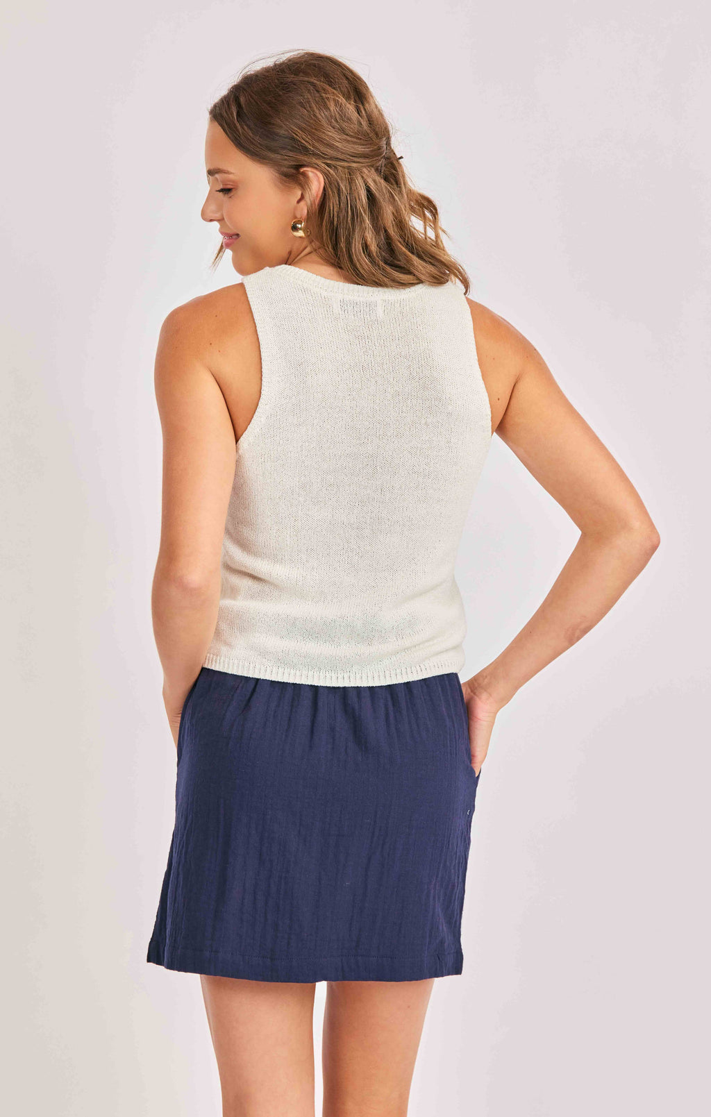 American Spirit Sweater Tank:IVORY
