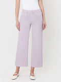 HIGH RISE LAVENDER COLOR CROP WIDE LEG JEANS T5894LVD