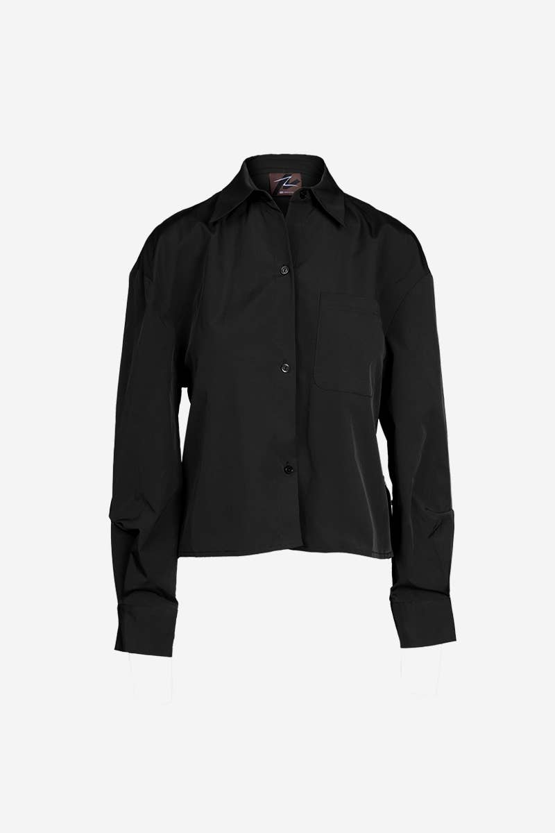 Rolled Sleeve Button Up Blouse
