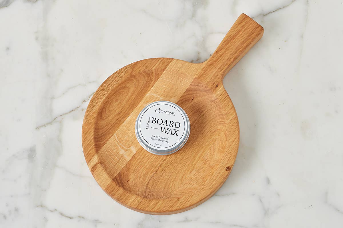 All-Natural Wood Board Wax with Cloth Pad | Rosemary & Sage