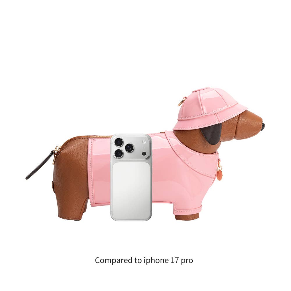Rain Dog Pink Vegan Leather Crossbody Bag Pre-Order 3/10