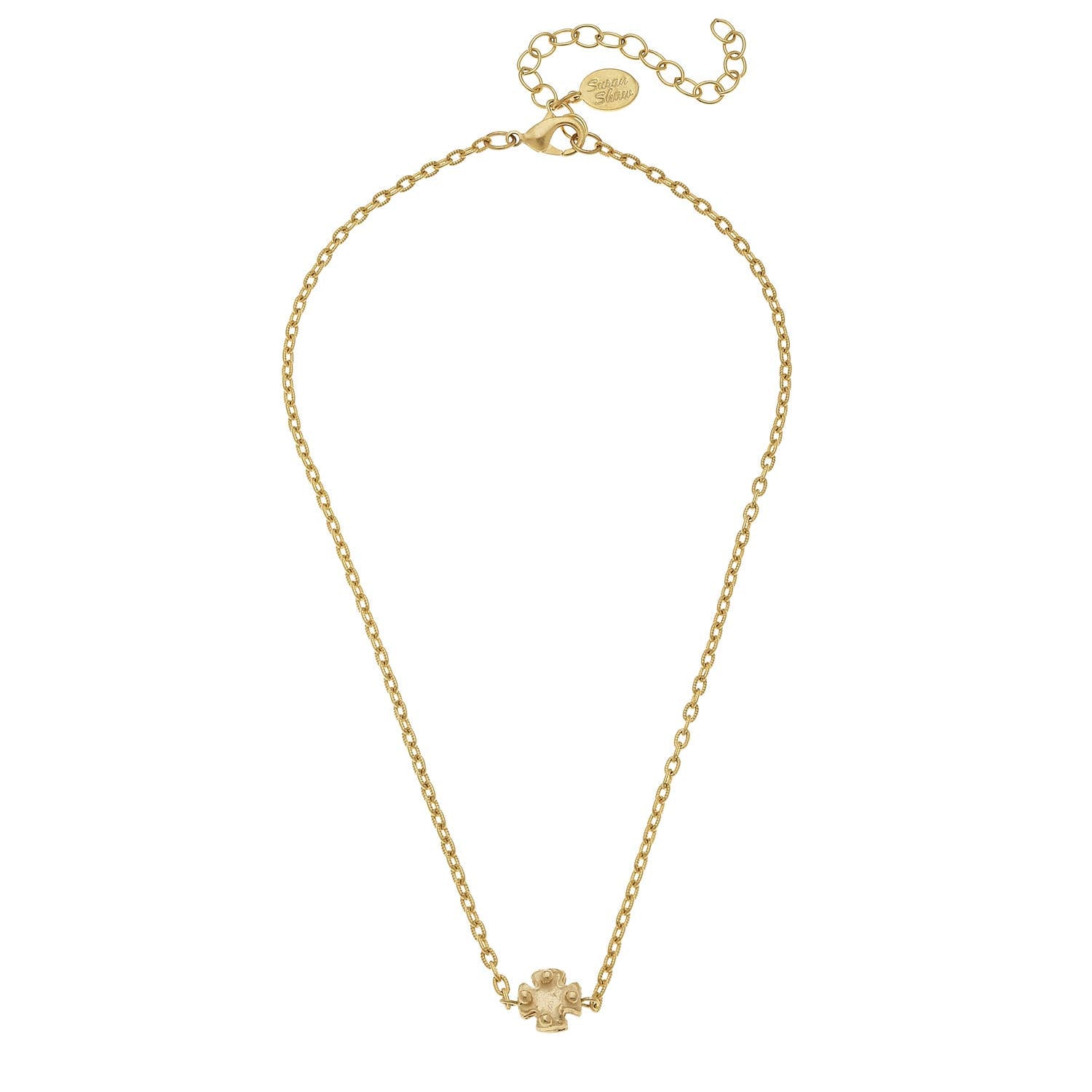 Mini Gold Cross on Chain Necklace