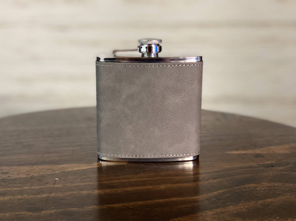 Campfire - 6 oz Leatherette Wrapped Flask