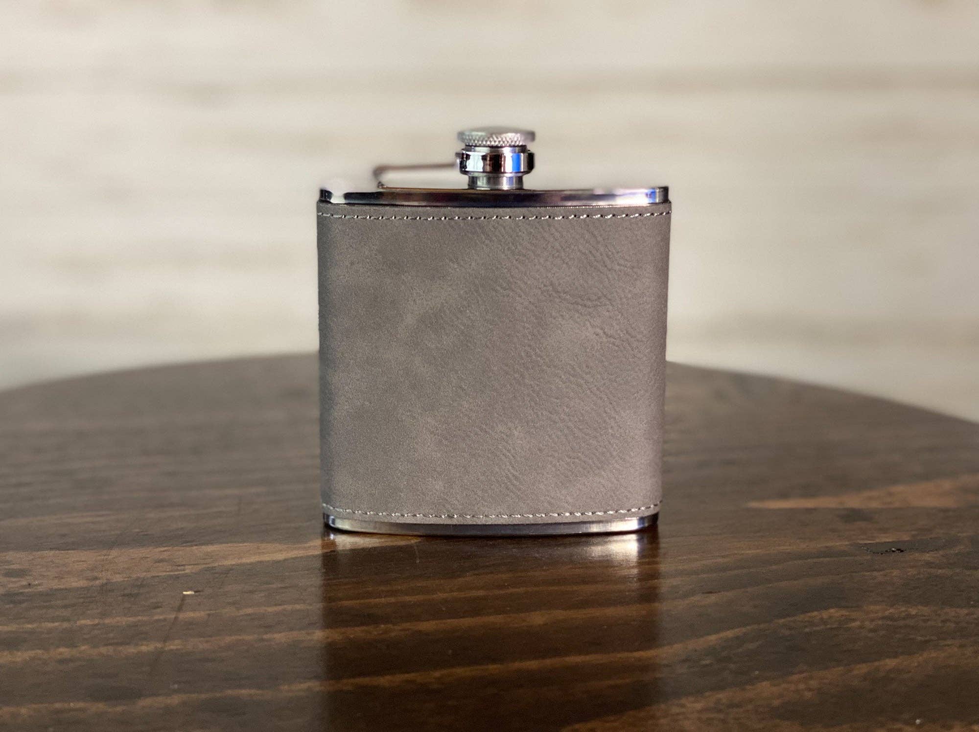 Campfire - 6 oz Leatherette Wrapped Flask