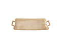 Gold Rectangle Serving Tray with Handles