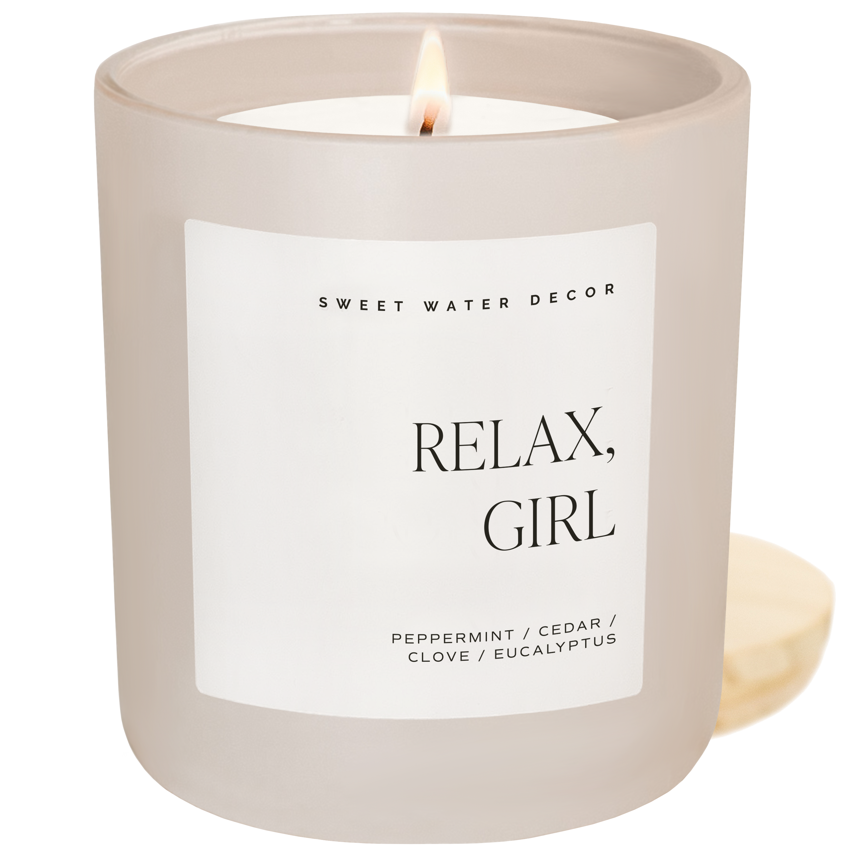 *NEW* Relax, Girl 15 oz Soy Candle, Matte Jar - Home Decor