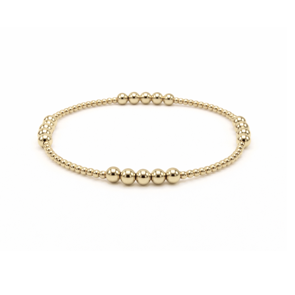 The Hamptons 2x4 14k Gold filled Beaded Bracelet