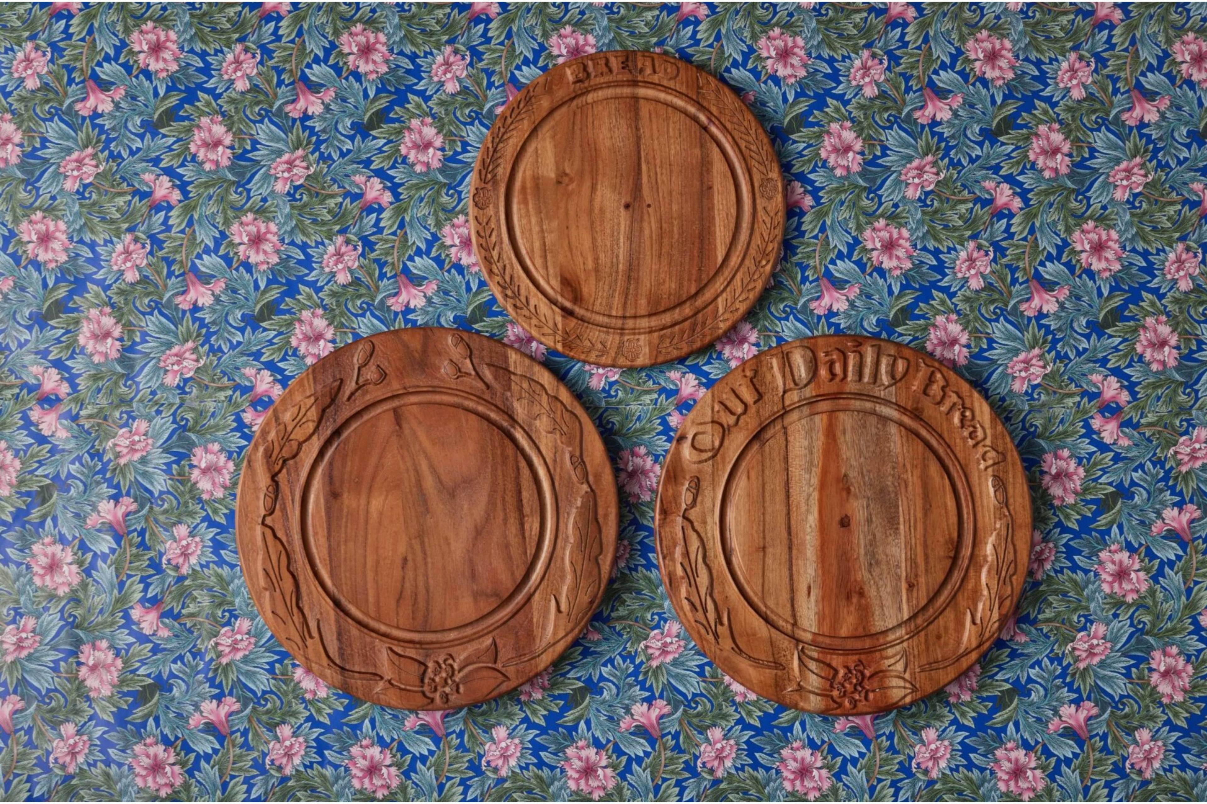 Vintage English Bread Board: Our Daily Bread, Medium, Natural