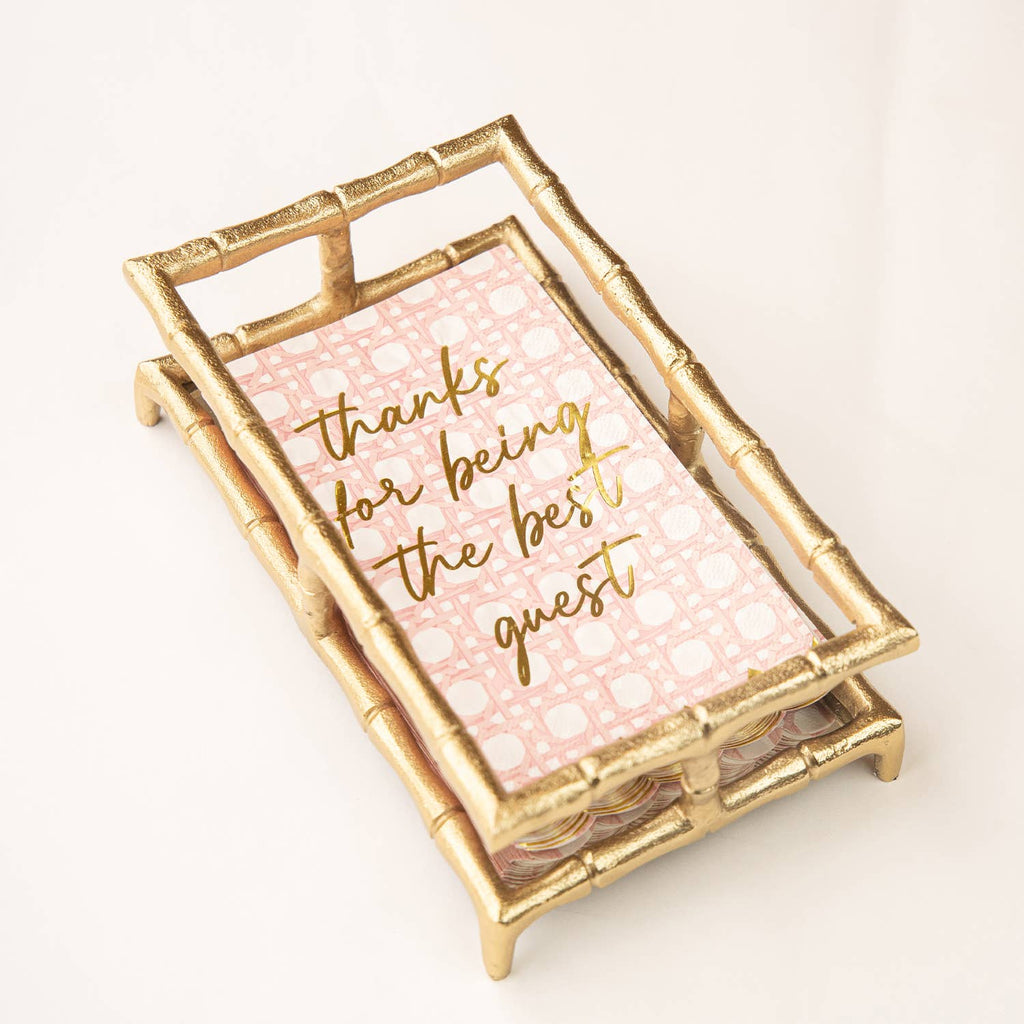 Pink Cane Paper Guest Towel Packs