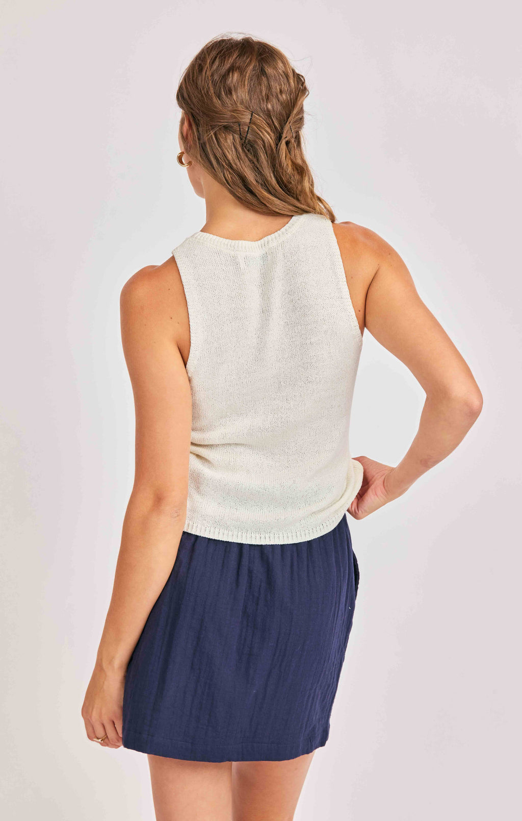 American Spirit Sweater Tank:IVORY