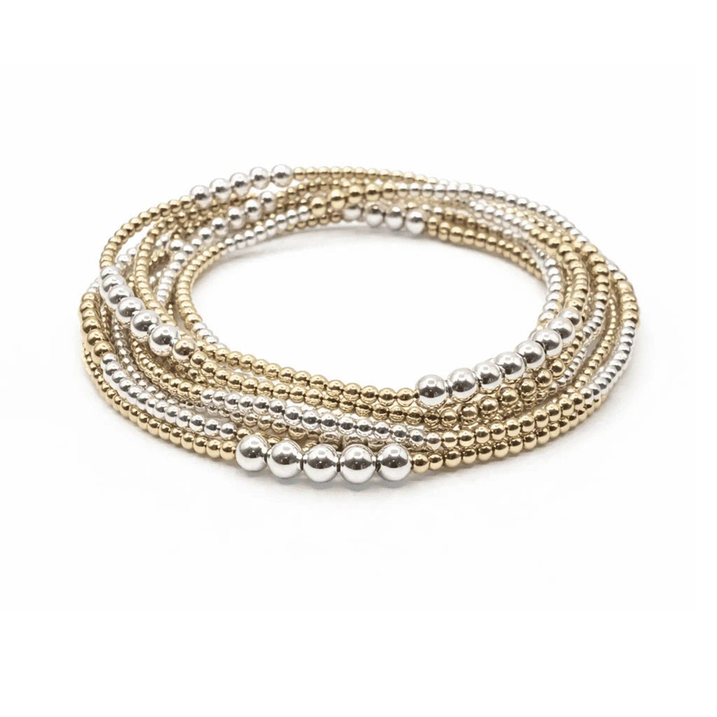 The Hamptons Mixed Metal 2x3 Beaded Bracelet