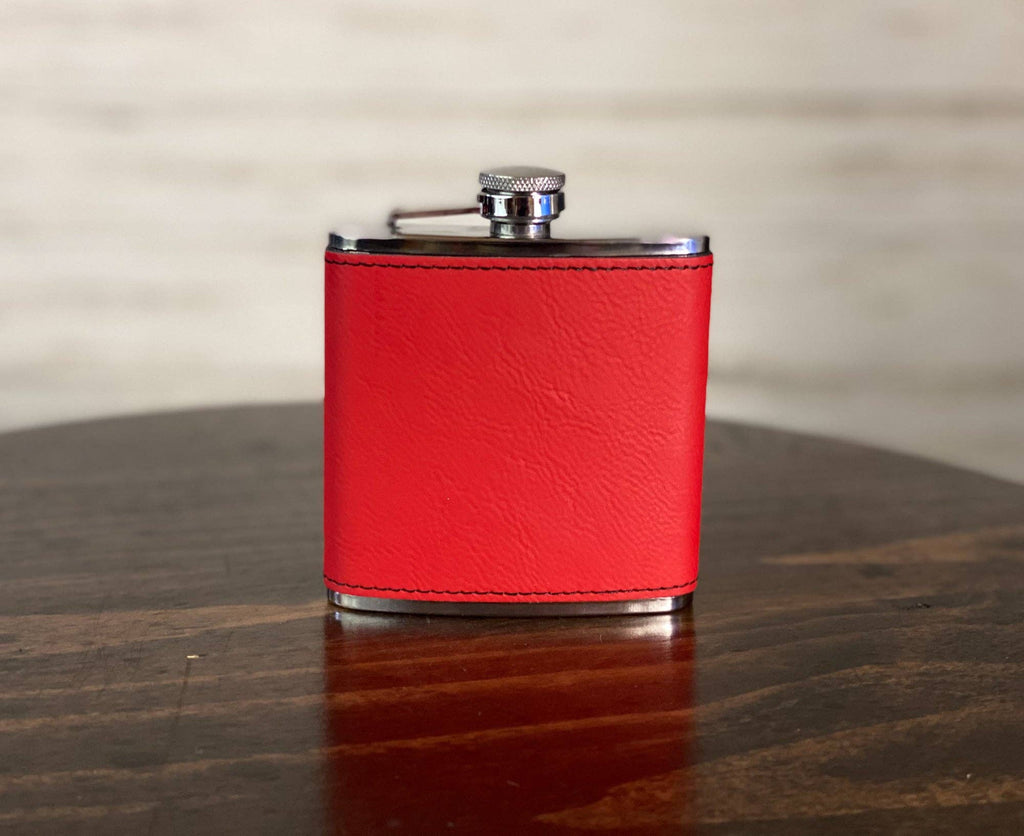 Campfire - 6 oz Leatherette Wrapped Flask