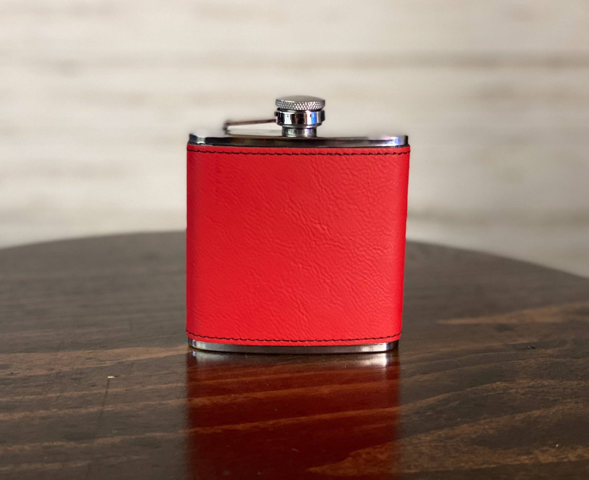 Campfire - 6 oz Leatherette Wrapped Flask
