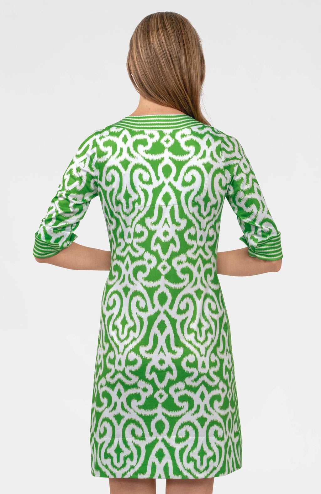 Split Neck Dress- Arabesque