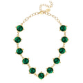 Emerald Round Crystal Choker Necklace