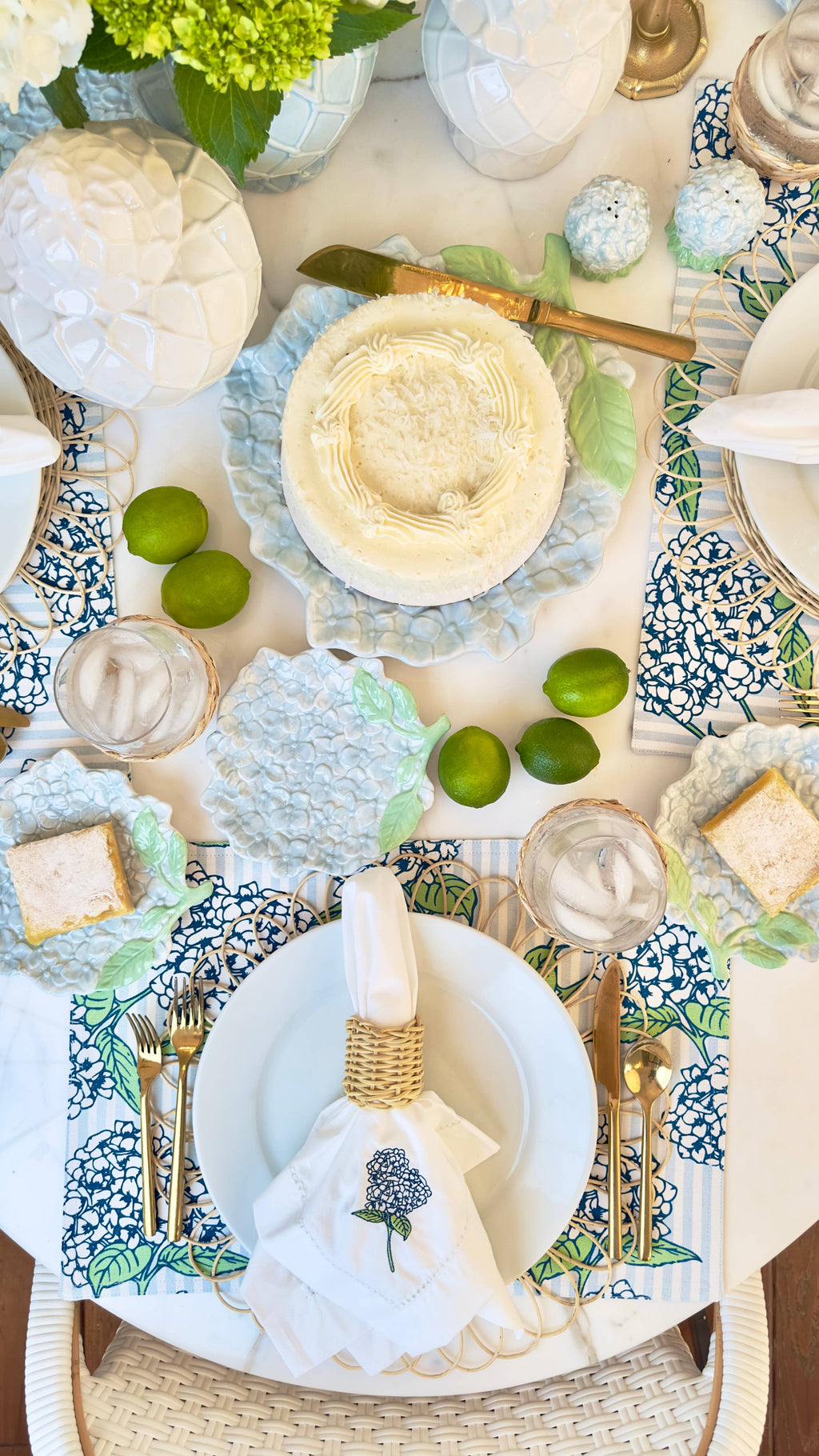Hydrangea Stem Reversible Placemat