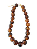 Carter Chunky Beaded Necklace - Tortoise